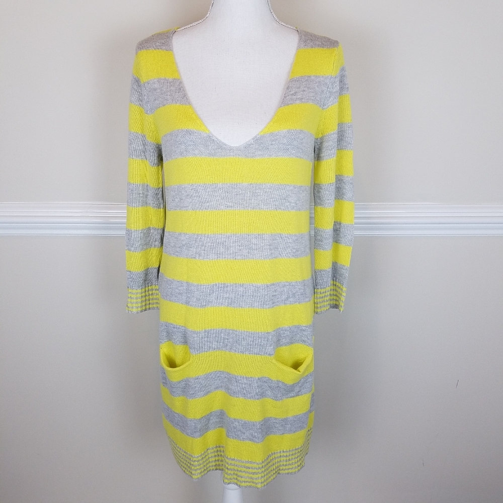Express Tunic Sweater Dress w/ Pockets Stripe (L)